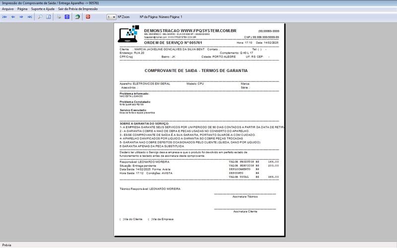 Programa OS Assist�ncia T�cnica 5.0 Plus