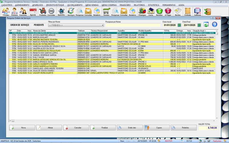 Programa OS Assist�ncia T�cnica 5.0 Plus
