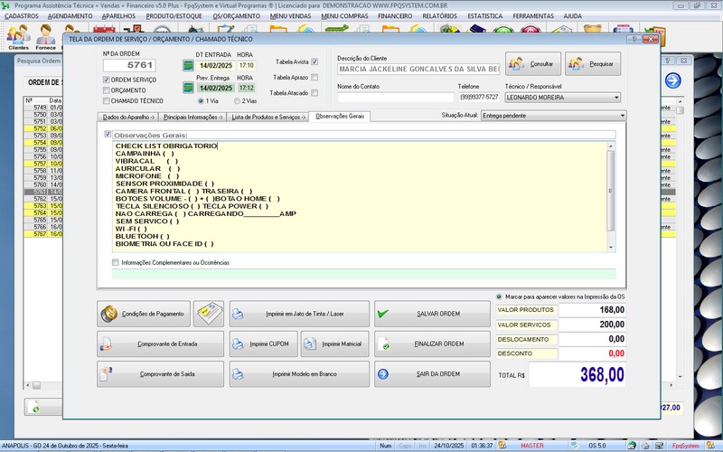 Programa OS Assist�ncia T�cnica 5.0 Plus